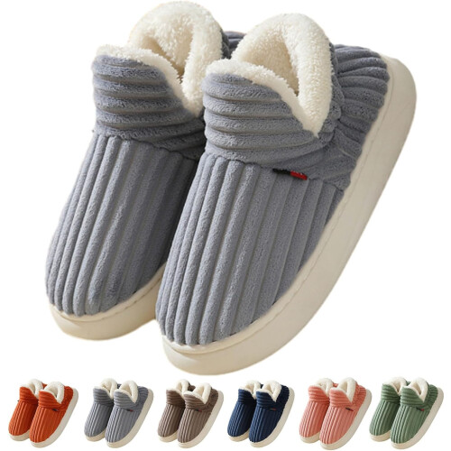 Pluffi slipper booties fuzzy warm thick-soled plush house