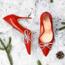 2Pcs Rhinestone Bow Shoe Accessories Alloy Pearls Iron Elegant Design for Women Shoes