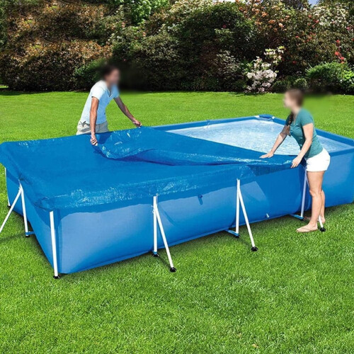 Rectangular Pool Cover 87x59 Inches Heavy-Duty 2