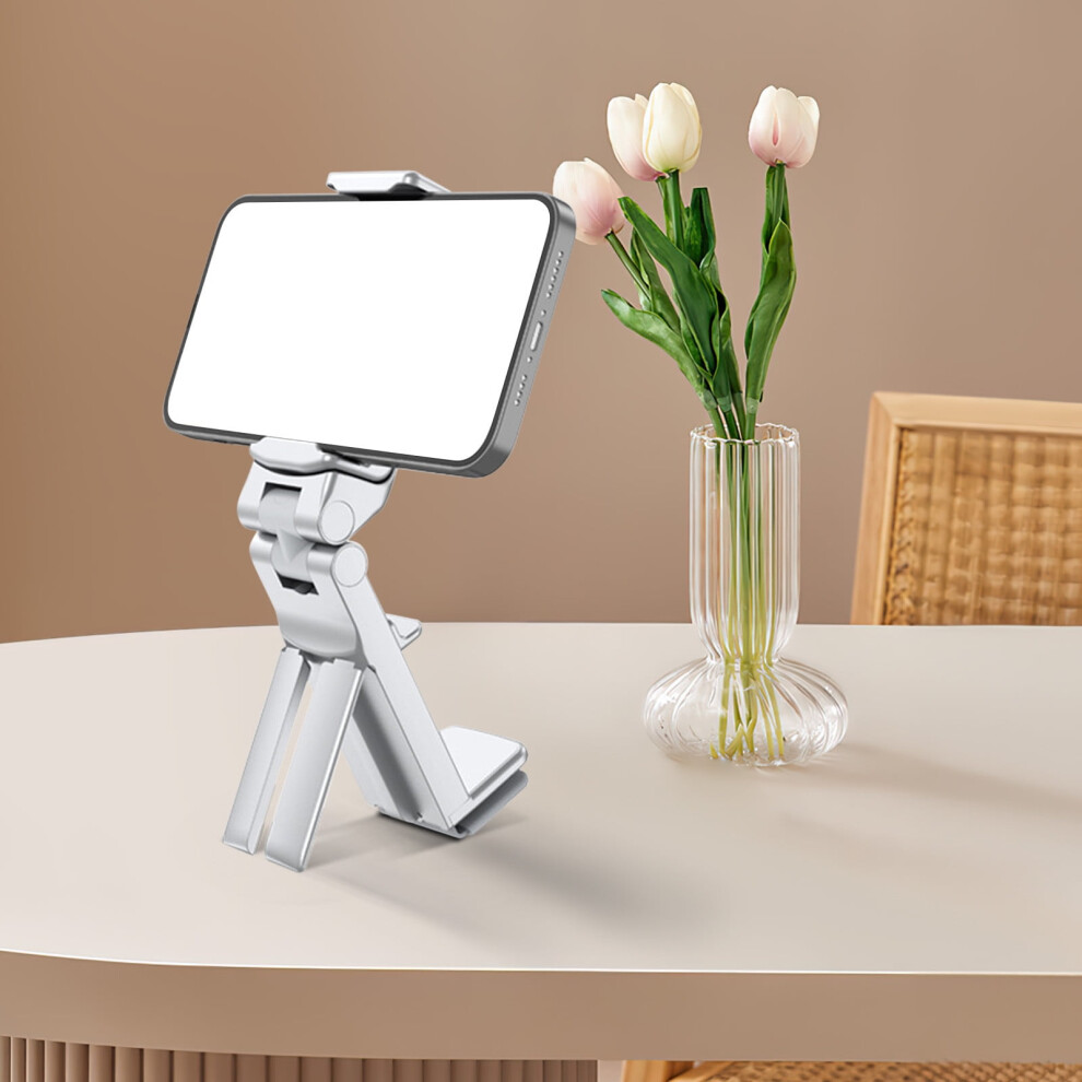 Adjustable Phone Mount With 360-Degree Rotation And Spring Clip For Airplane Tray Tables And Travel 9362892441929
