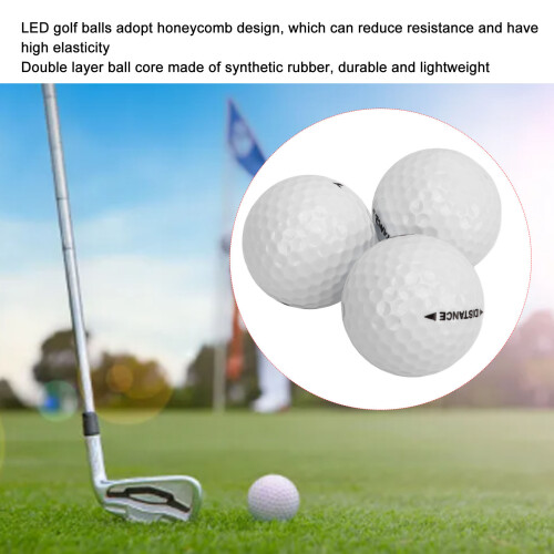 3Pcs Double Layer Golf Practice Balls Outdoor Training Game Balls 146g 2