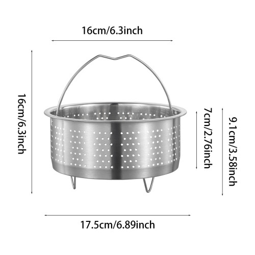 Stainless Steel Steamer Basket with Handle 1-Pack 2