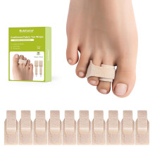 Hammertoe Corrector 10-Pack – Toe Straighteners & Splints for Bent, Curled, Claw, Hammer Toes – Large Beige, Compatible with Men & Women