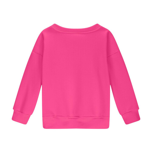 Pull à manches longues pour filles, col rond, coupe ample et décontractée, idéal au quotidien. 1