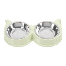 Dog food and water bowl set for small dogs