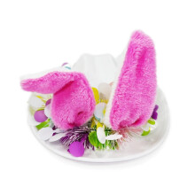 Chapeau de cowboy coloré avec oreilles de lapin pour enfant, idéal pour la fête de Pâques. Adorable chapeau en peluche lapin pour enfants,