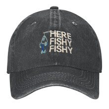 Pălărie vintage lavabilă cu logo-ul Fish & Pole Dad, șapcă de baseball cu bor curbat reglabil, fabricată în SUA, șapcă casual de pescuit