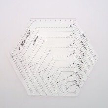 FRCOLOR Patchwork Ruler Hexagon Quilting Ruler Patchwork Acrylic Template Sewing Accessories