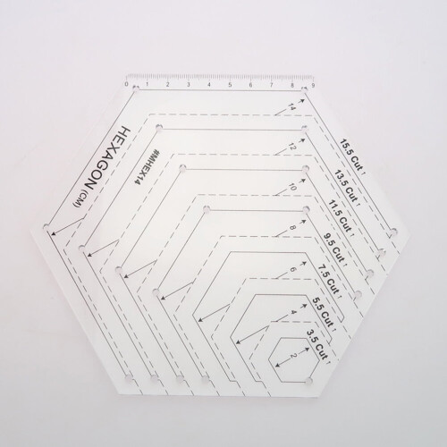 FRCOLOR Patchwork Ruler Hexagon Quilting Ruler Patchwork Acrylic Template Sewing Accessories