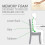 椅垫 方形条纹 软质记忆棉 16英寸 防滑可水洗 8
