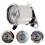 Motorcycle Tachometer Gauge Silver 1 Pack 2