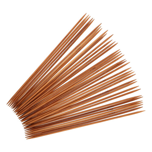Premium Knitting Needles, Carbonized Finish, Ideal for Home Woolen Projects 36Pcs