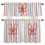 Easter Kitchen Curtains and Valances Set Pink Bowknot 1