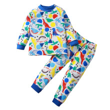 Kids Toddler Pajamas Set Boys Girls Sleepwear Long Sleeve Jammies Cartoon Print Kids Nightwear Loungewear Multicolour 3-4 Years