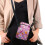 Verstellbare Umhängetasche mit Blumenmuster aus Polyester 4