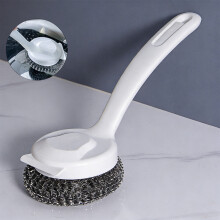 Ensemble de brosses de nettoyage Ă long manche, brosse multifonctionnelle pour casseroles et vaisselle, compatible avec les plaques de cuisson et