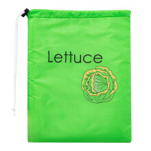 Bolsas reutilizables con cordón para almacenar frutas y verduras – Conservación de la frescura por más tiempo, 35 x 25 x 2 cm, Verde