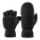 Winter Fingerless Gloves Convertible Thermal Windproof for 3