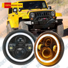 Ceannlampa LED 7 n-orlach Babhta Halo DRL Bán do Jeep Wrangler