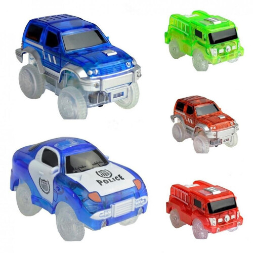 Conjunto de construção STEM com pistas de carrinhos elétricos 1
