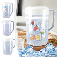 Tupukom 4L Heat-Resistant Water Pitcher with Spout, Leafproof, Clear Filtered for Hot/Cold Drinks, Lemonade, Iced Tea – Compatible with Standard