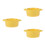 3Pièces Bols Céramique Orange À Double Anse, Multi-Usage Cuisine 2