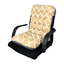 Coussins de chaise à dossier haut avec attaches, en peluche épaisse, pour l'extérieur