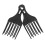 Zwarte plastic harkkam voor hoofdmassage (2 stuks) 4