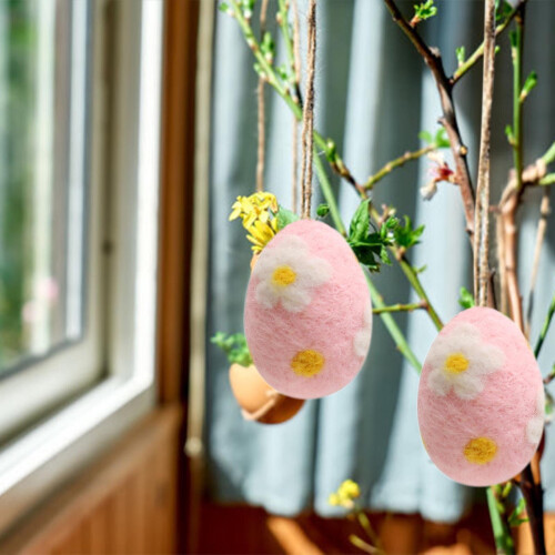 Påskleksaksägg ullskum kransdekoration 2