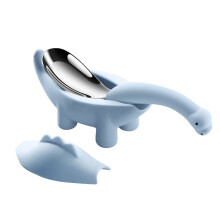 Dinosaur Rice Spoon Set for Fun Appetizers, Food Grade Stainless Steel with Comfortable Silicone Grip, Perfect Gift for Parties and Special Occasions