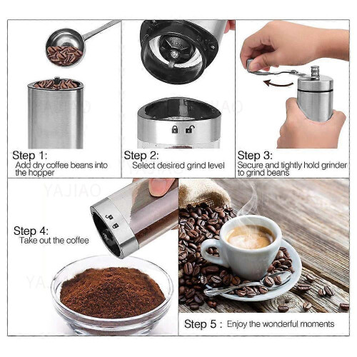 Hand Cranked Coffee Grinder Foldable Coffee Bean Grinder 2