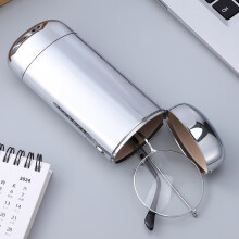 Slim Glasses Case Hard Metal Eyeglass Holder with Elegant Plated Design