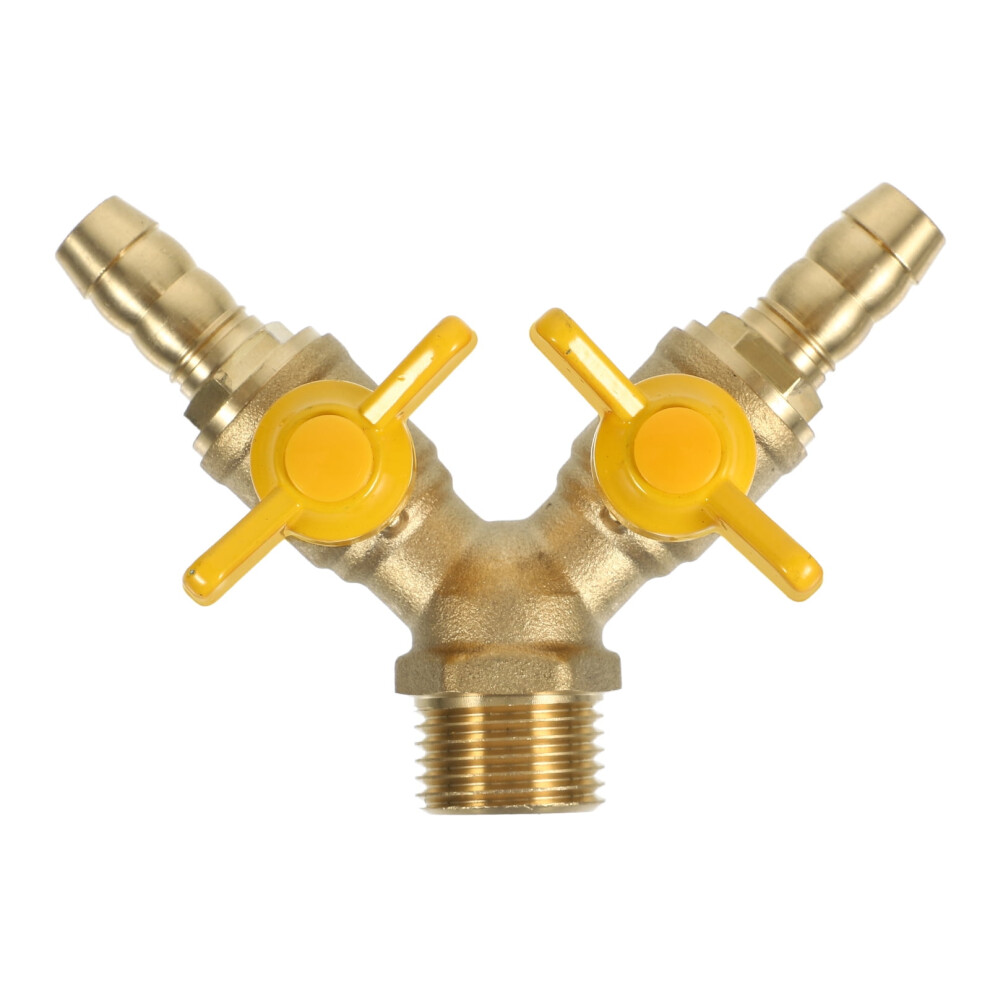 Safety Gas Shut Off Valves 3-Way Shut-Off Valve Brass 1Set 9122141071518