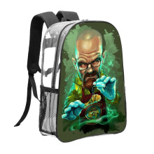 Breaking Bad Pattern Transparent Backpack Lightweight And fashionable Showcasing Personality And Leading The Trend
