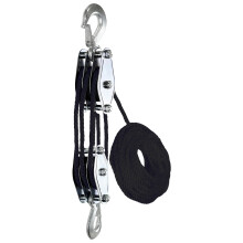 Block and Tackle Pulley Hoist 3/4-inch Wheel 1100/2200 lbs