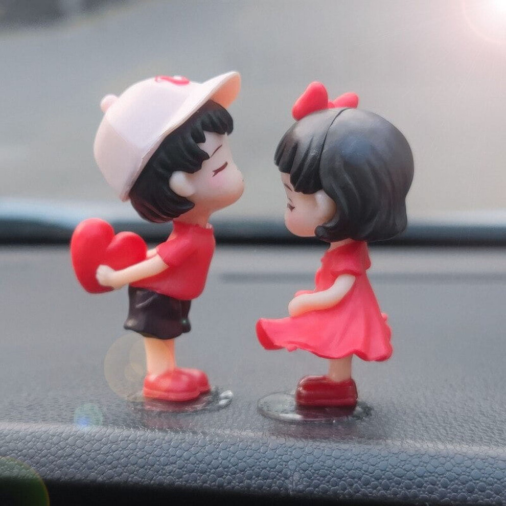 Couple Cute Ornaments For Car, Car Decoration Cute Cartoon Couples Action, Cartoon Car Dashboard Decorations, Cute Lovely Kiss C 9362892444463