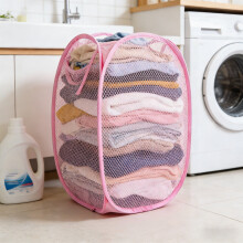 Opvouwbare wasmand van gaas met zijvak 28x28x40cm