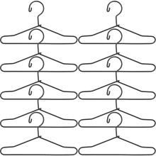 Mini cintres en métal pour maison de poupée (10 pièces)