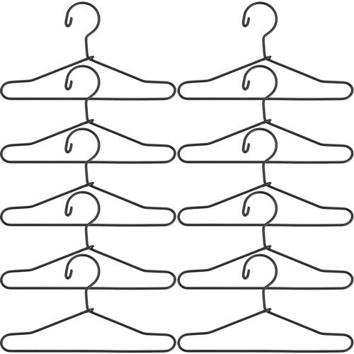 Mini cintres en métal pour maison de poupée (10 pièces)