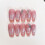 (S) Pink Cat Eye Fake Nails, Square Tips 4