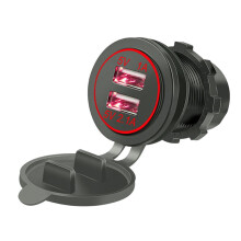 Dual USB Car Charger Fast Charging 2-Port with LED and