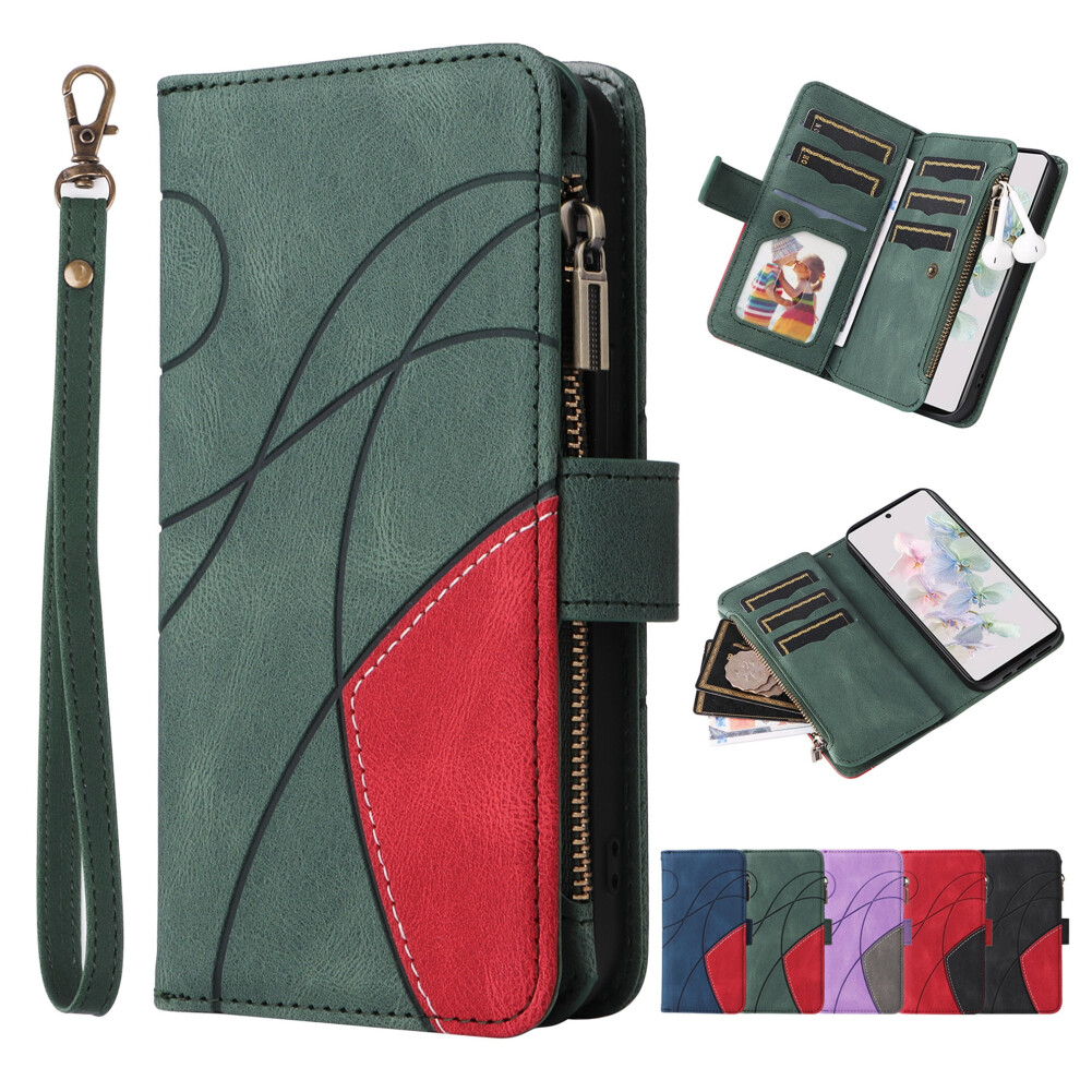 Samsung Galaxy S24+ Wallet Case With 9-Card Holder, Zipper Pocket, Magnetic Closure, Wrist Strap Â Compatible With S24 Plus (6.6") 9097180846208