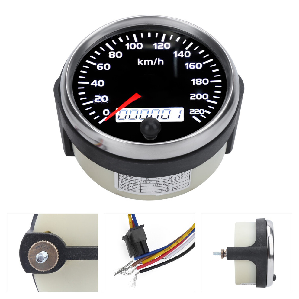 85Mm Speed Gauge 0Â220Km/H Lcd Display For Cars, Trucks, Boats 4041387613458