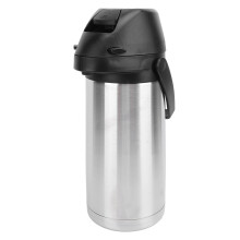 Distributeur de café en acier inoxydable de 1,9 L avec pompe – Urne isotherme pour boissons chaudes 24 h, froides 36 h, idéale pour les fêtes,