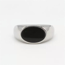 Pánský pozlacený pečetní prsten Anillos De Hombre, výrazný, svatební, modro-stříbrný onyx - 10