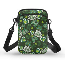 Crossbody kabelka cez rameno so zeleným motýľovým srdiečkom, 1 ks