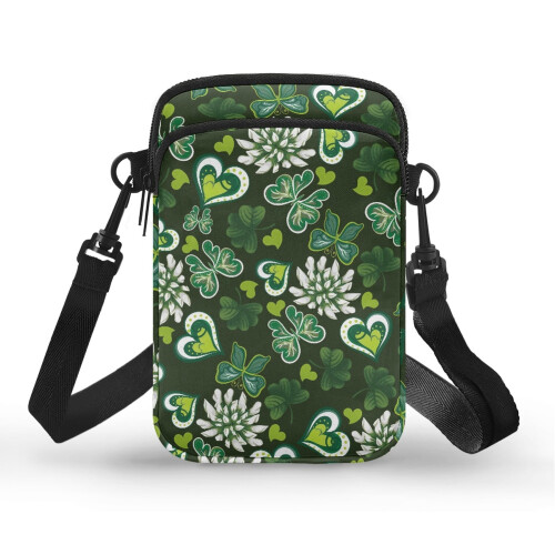 Τσάντα Crossbody Πράσινη Πεταλούδα με Σχέδιο Καρδιάς 1 Τεμάχιο