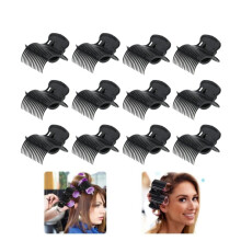 2.4x2x1.6in Roller Clips, 20Pcs Black Plastic Hair Section Clips for Curls & Waves – Compatible with All Rollers
