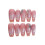 (S) Pink Cat Eye Fake Nails, Square Tips 6