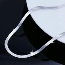 Modeschmuck: 925er Sterlingsilber, flache 4-mm-Schlangenknochenkette, Unisex, 45,7 cm (18 Zoll)
